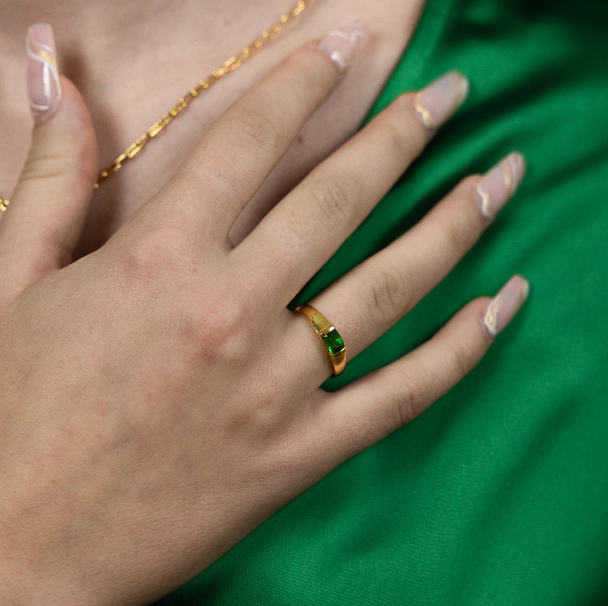Tsavorit Granat Ring